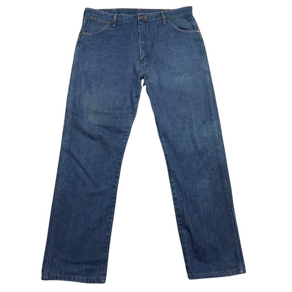 Vintage Wrangler 13MWZ Jeans 38x31 Blue Cowboy Cut Made in USA Fit Like 36 Dark